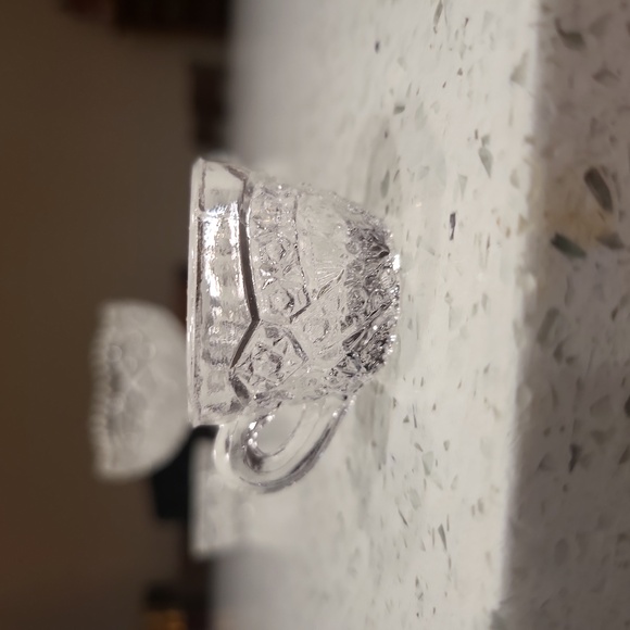 Vintage Miniature Cut Crystal Punch Bowl & 6 Cups - Picture 7 of 10